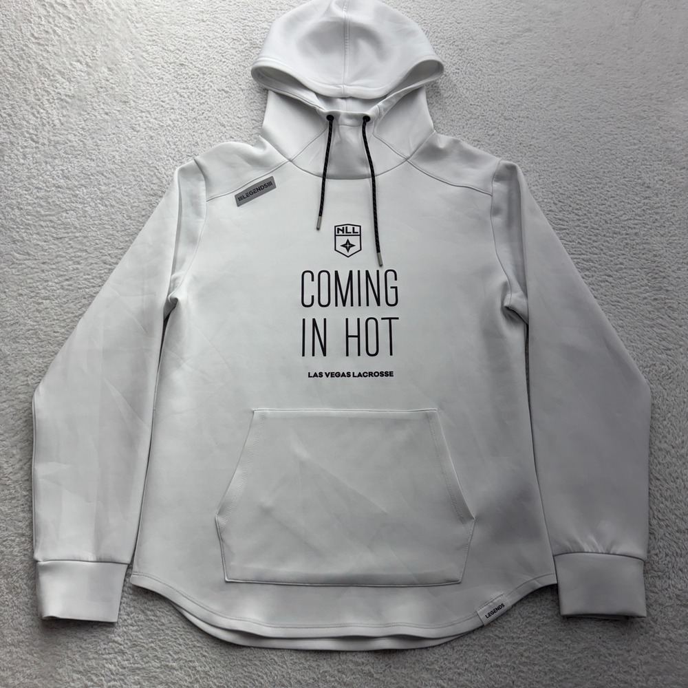 Legends Las Vegas Lacrosse NLL Coming In Hot Performance Hoodie Mens M White